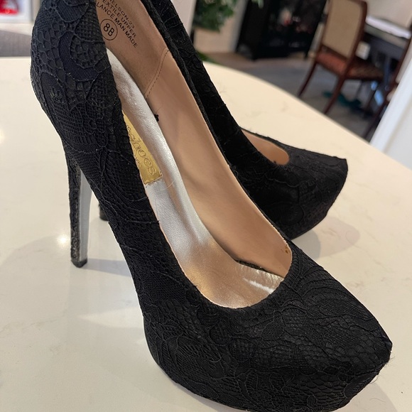 Black lace heels / Halloween heels - Picture 6 of 6